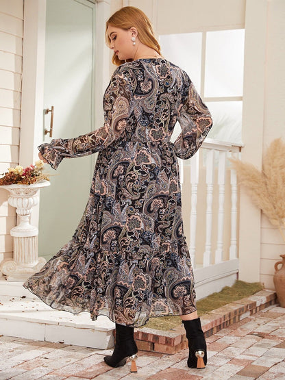 V-neck Boho Loose Dresses