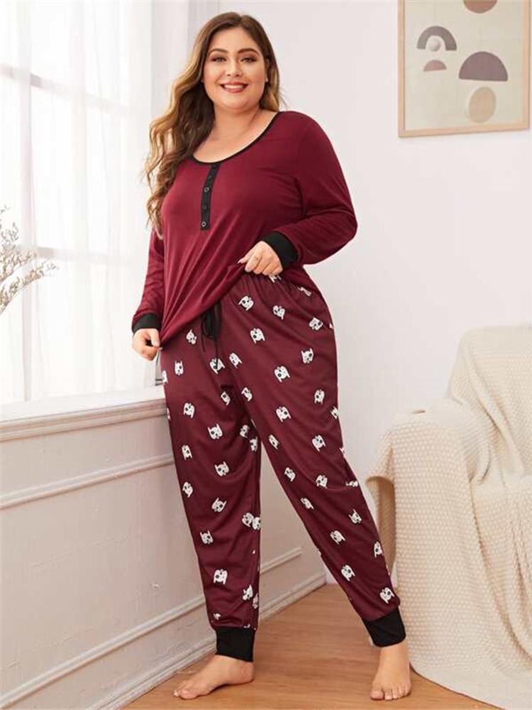 Cute Puppy Printed Loungewear