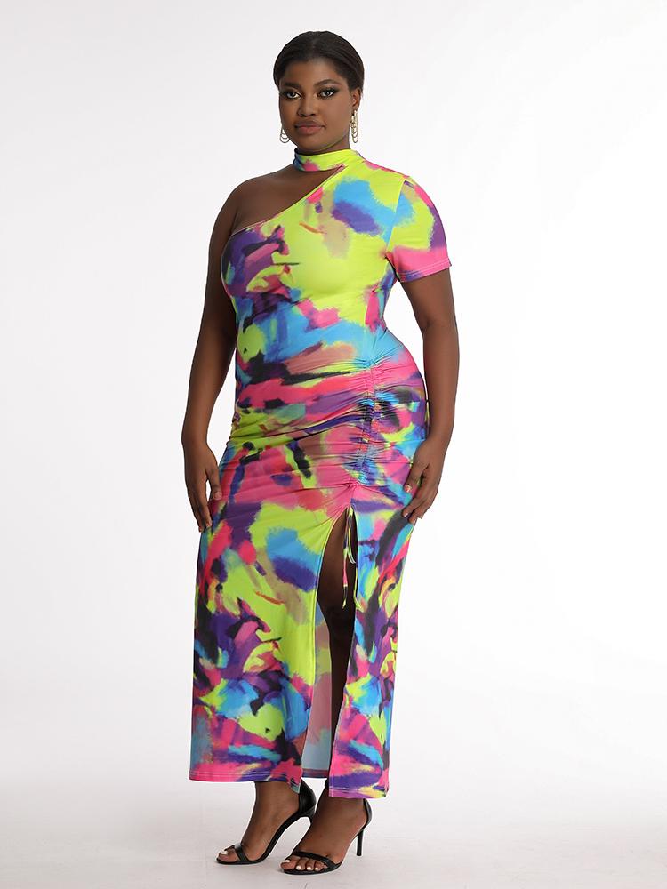 Cut Out Tie Dye Dress