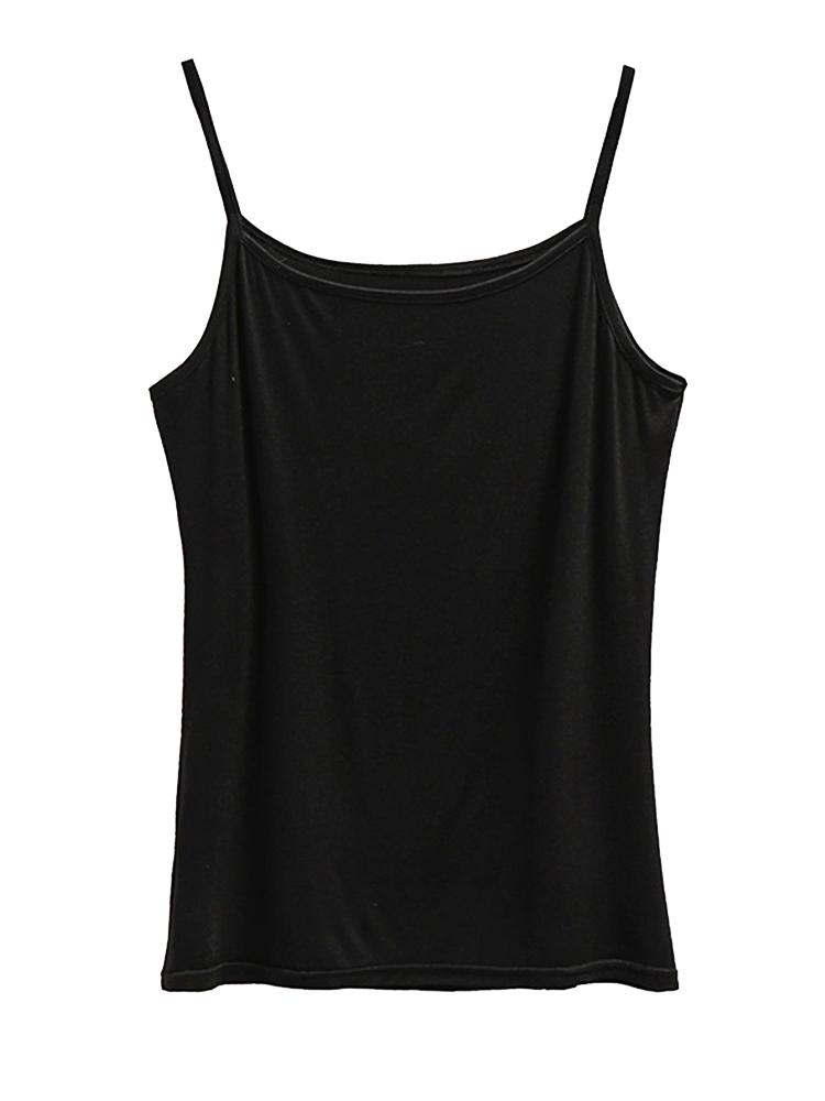 Solid Color Backless Camis