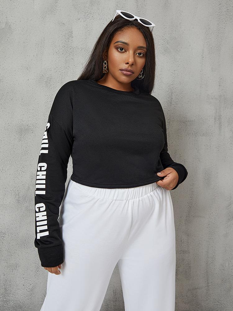 Chill Printed Round Neck Sweatshirt