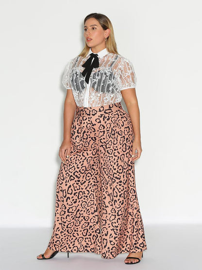 See Through Bow Tie Blouse