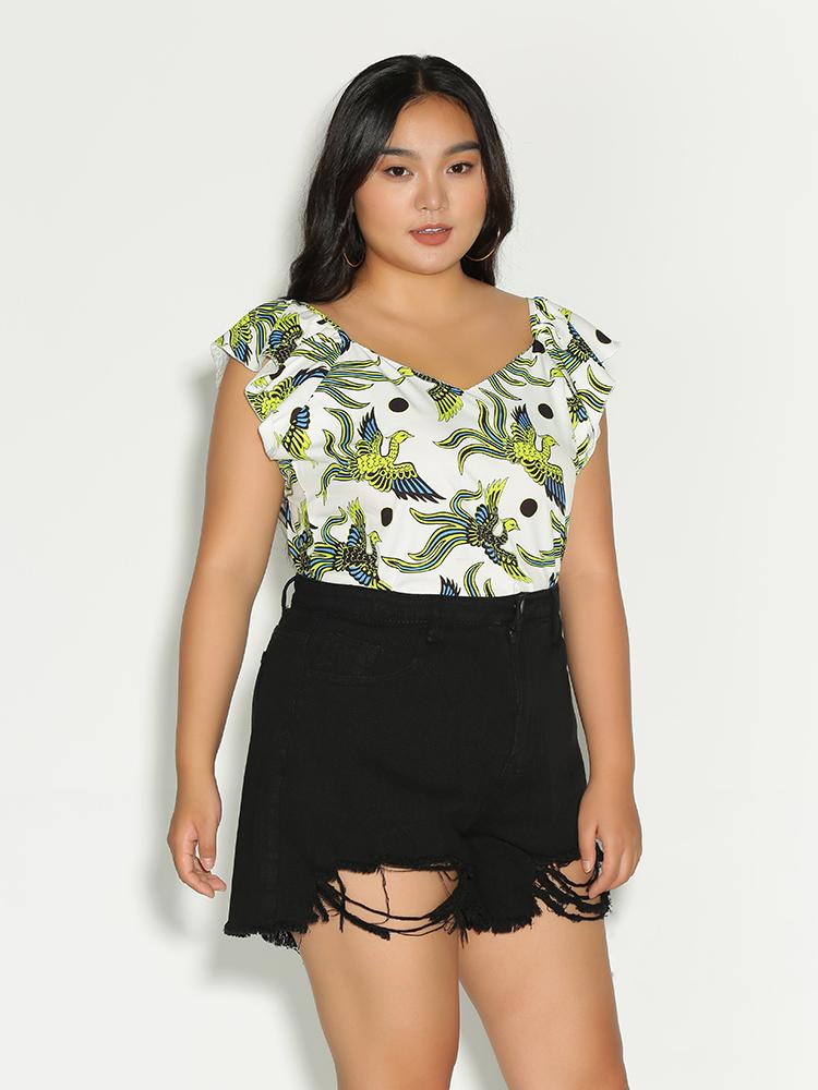 Bird Print Top