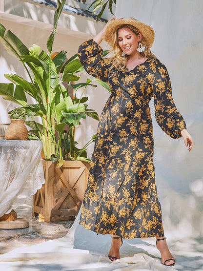 Ditsy Printed Maxi Dress