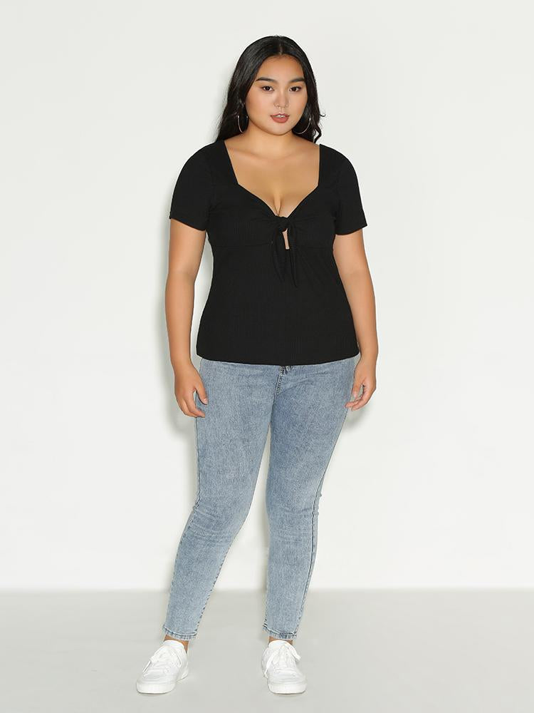 Bow Tie Backless T-Shirt