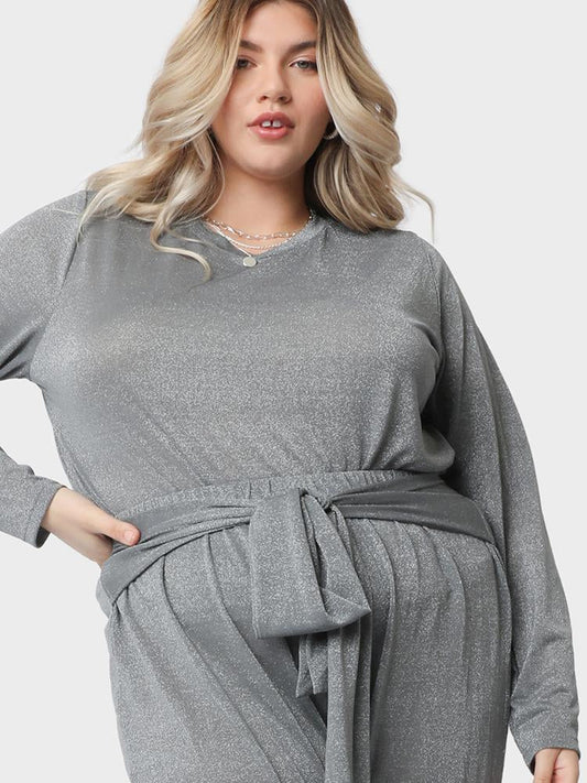 Solid  Round Neck Long Sleeve Casual T-shirt