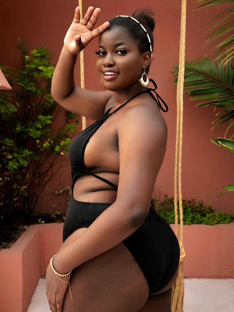 Cut Out Plunging Bikini