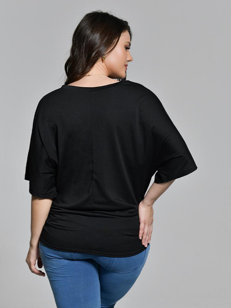 V-Neck Dolman Sleeve T-Shirt