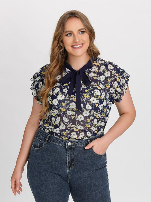 Daisy Knot Front Blouse
