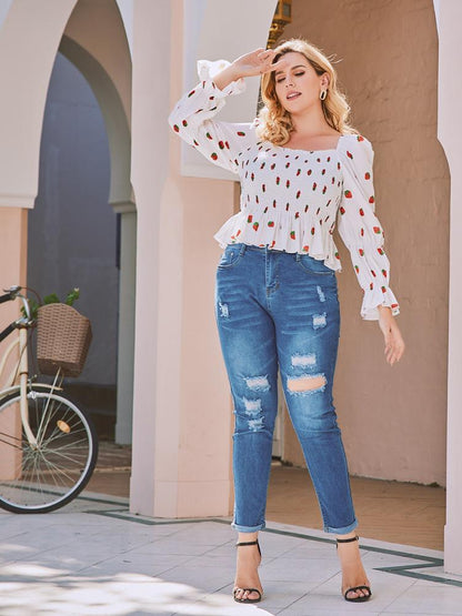 Strawberry Printed Blouse