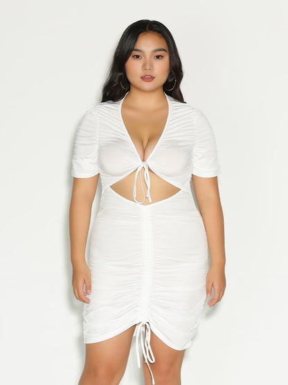 Cut Out Ruched Dress