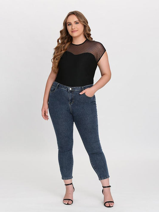 Mesh Back Cut Out T-Shirt