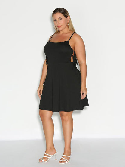 Knotted Ruffle Hem Dress