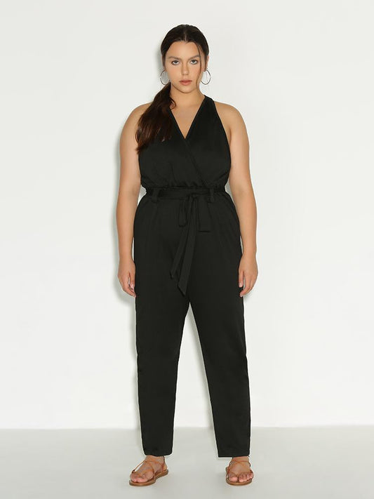 Knot Keyhole Back Jumpsuit