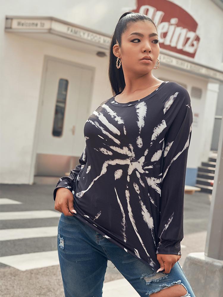 Tie Dye Round-neck T-shirt