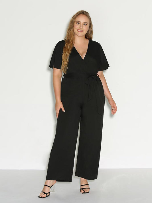 Waist Bow Tie Jumpsuit