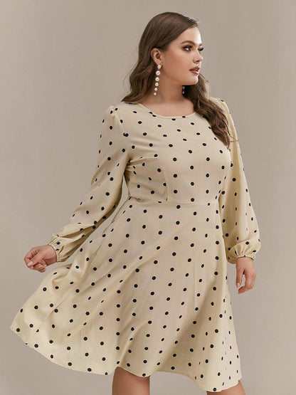 Polka Dot Long Sleeve Dress