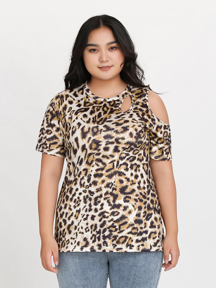 Cold Shoulder Cut Out T-Shirt