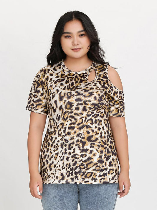 Cold Shoulder Cut Out T-Shirt