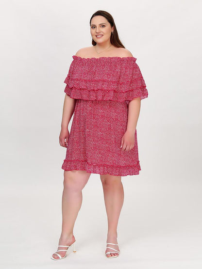 Bardot Frill Trim Dress