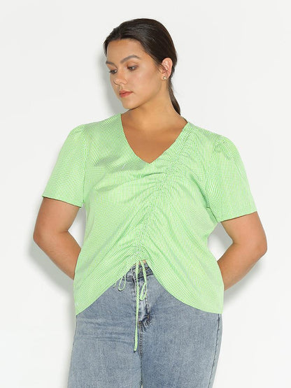 Ruched Knotted Top