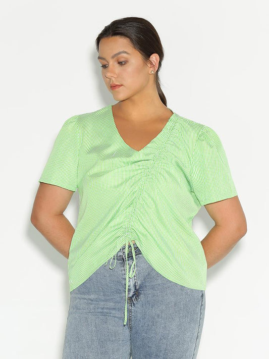 Ruched Knotted Top