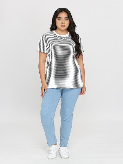 Striped Round Neck T-shirt