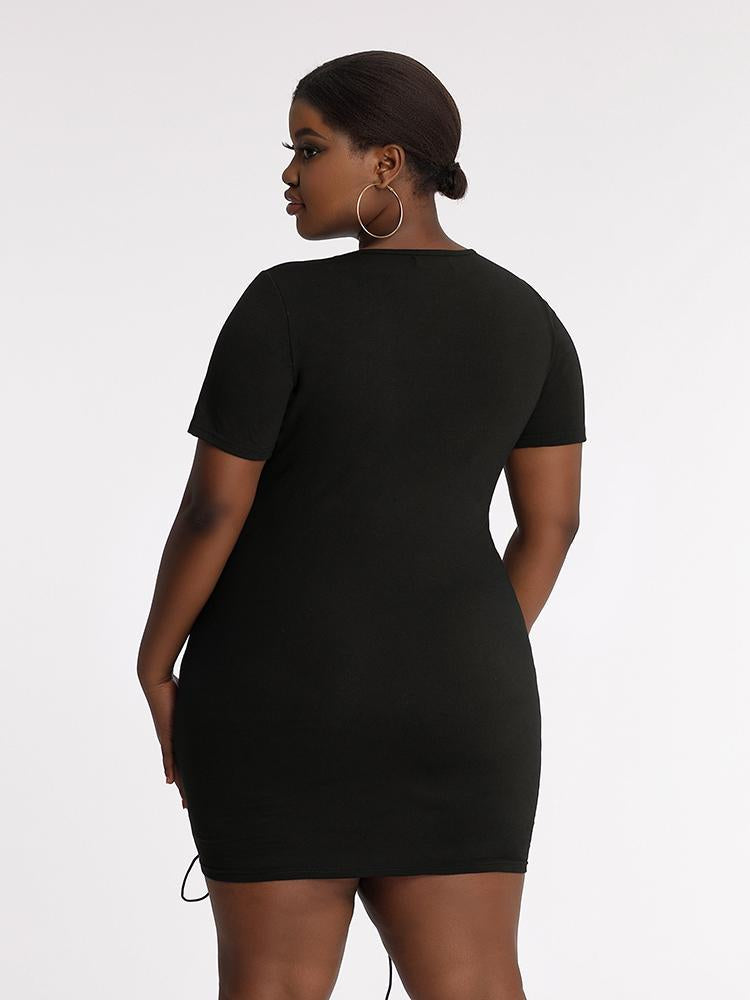 Asymmetrical Knotted Hem Dress