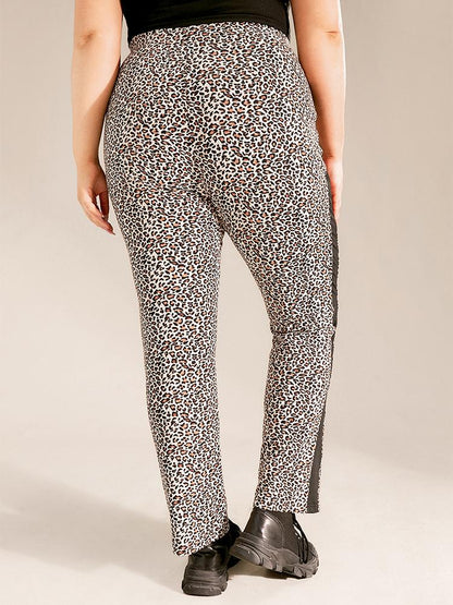 Black Striped Leopard Pants