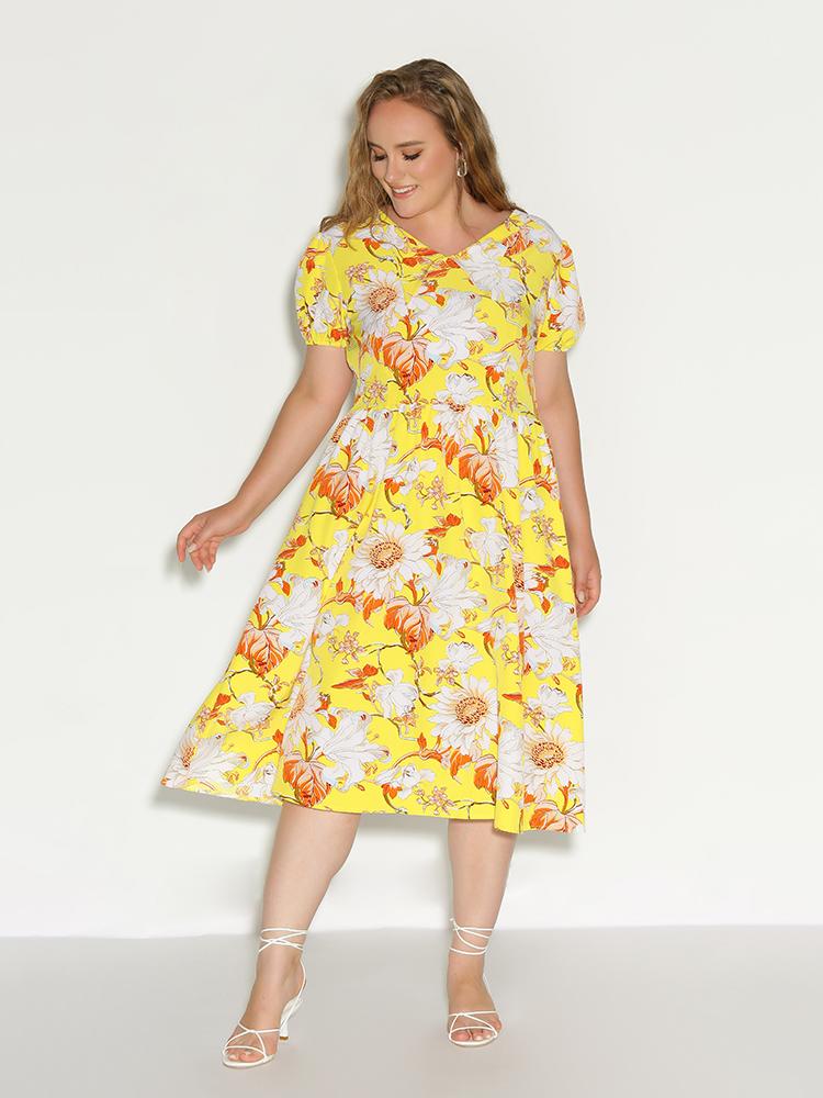 Floral Puff Sleeve Dress