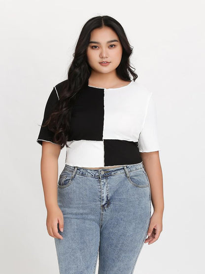 Contrast Black White T-Shirt