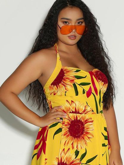 Floral Knotted Back Dress