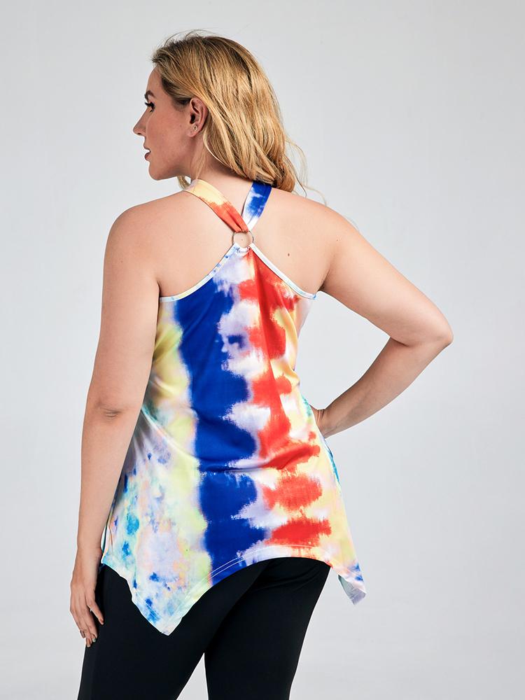 Rainbow Stripe Backless Camis
