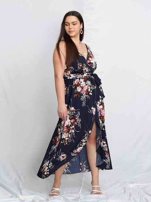 Floral Wrap Cami Dress