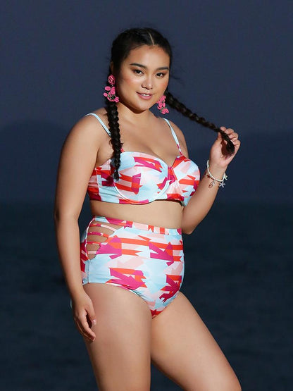 Geometry High Waist Swimsuit