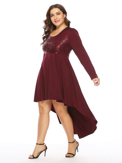 Round Sequins Patchwork Dresses