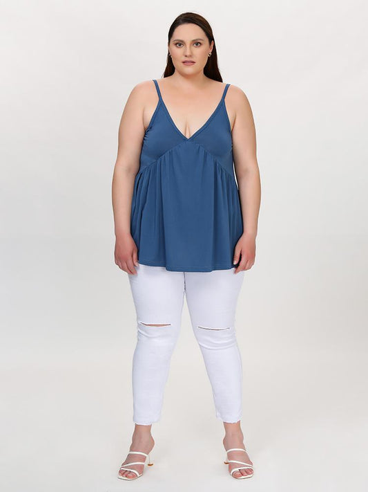 Ruffle Plunging Cami