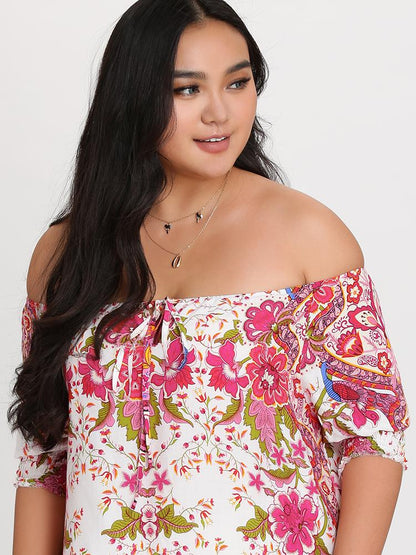 Off Shoulder Floral Dress