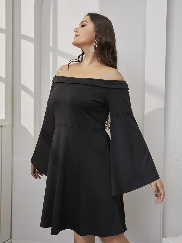 Off Shoulder Bell Sleeve Dress