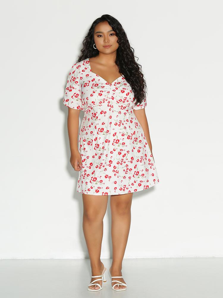 Ditsy Floral Short Sleeve Dress