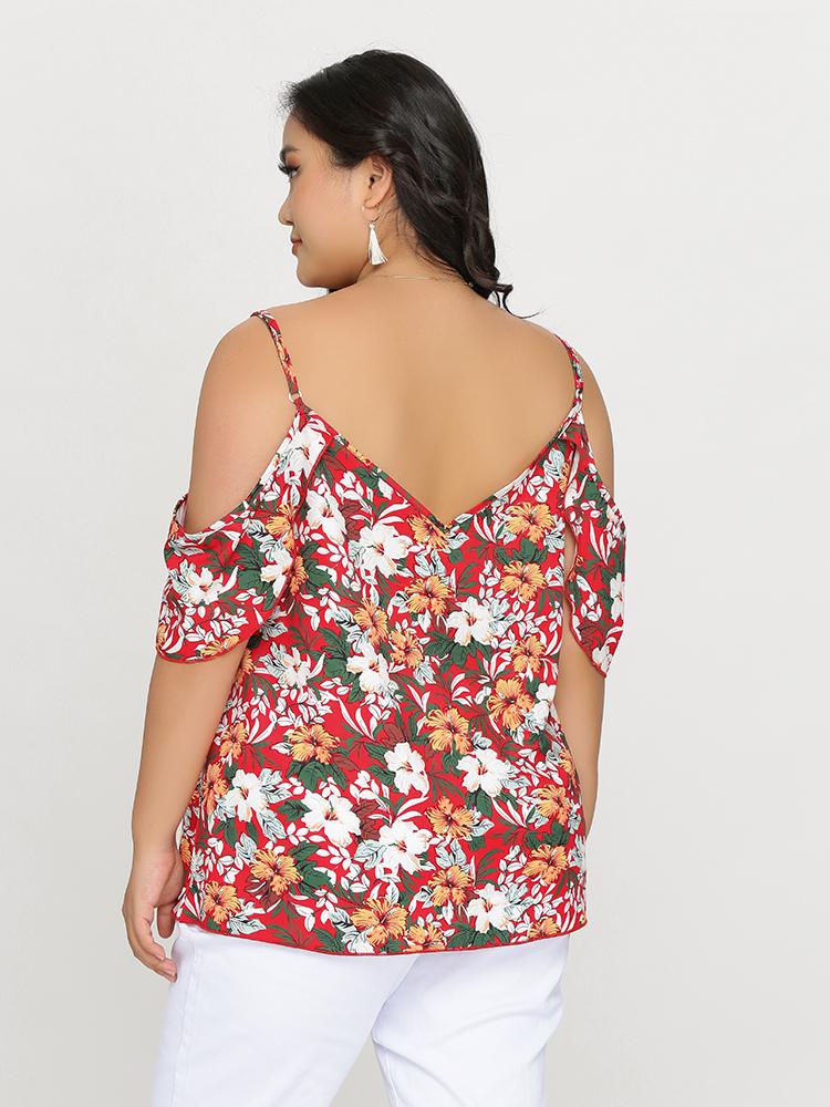 Cold Shoulder Floral Top