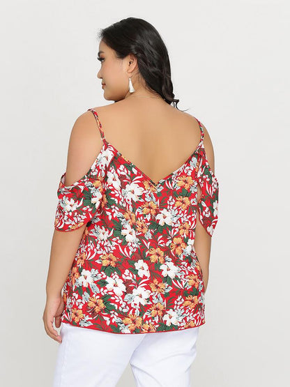Cold Shoulder Floral Top