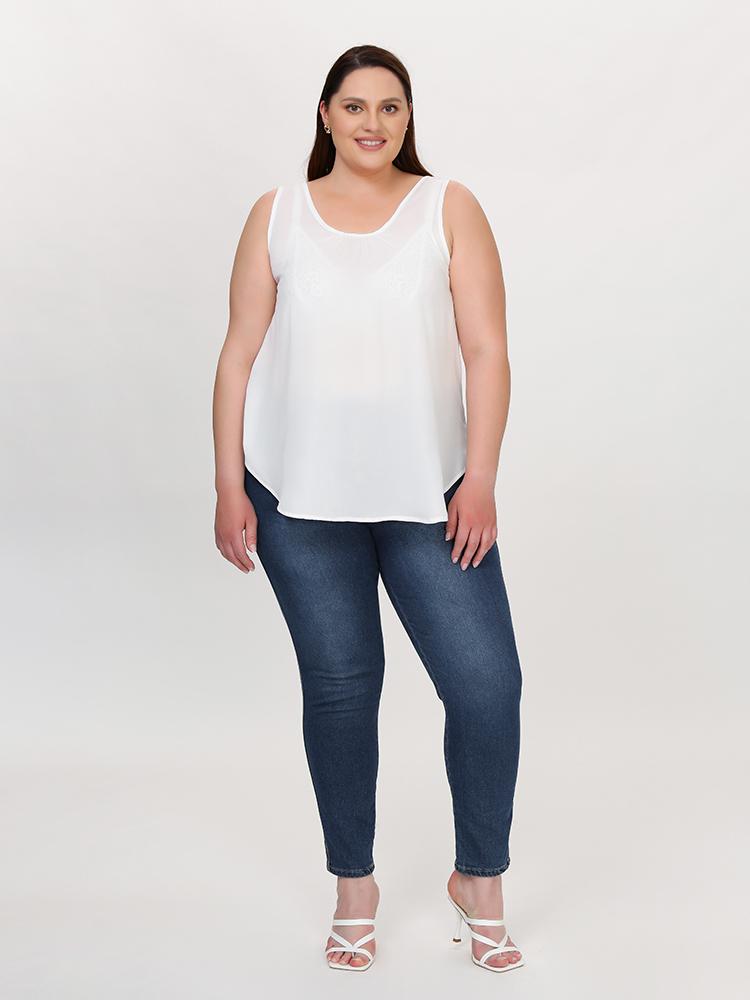 Lace Irregular Hem Top