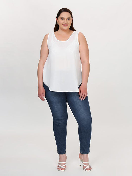 Lace Irregular Hem Top