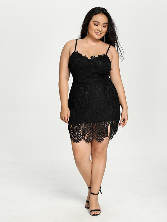 Lace Backless Cami Dress