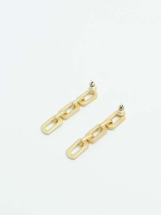 Chain Stud Drop Earrings