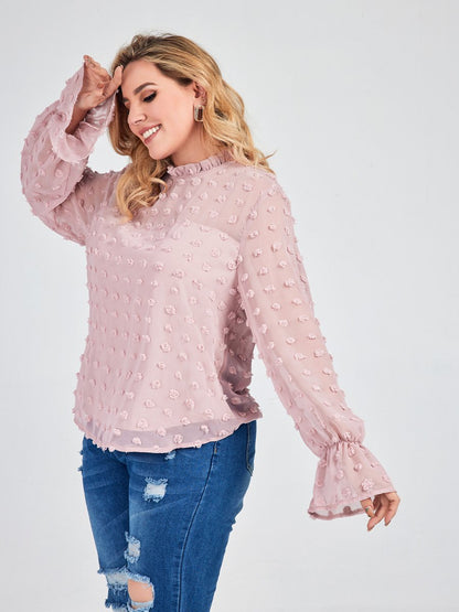 Chiffon Lantern Sleeve Blouse