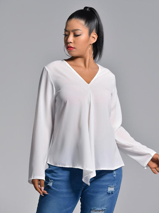 V-neck Chiffon Top