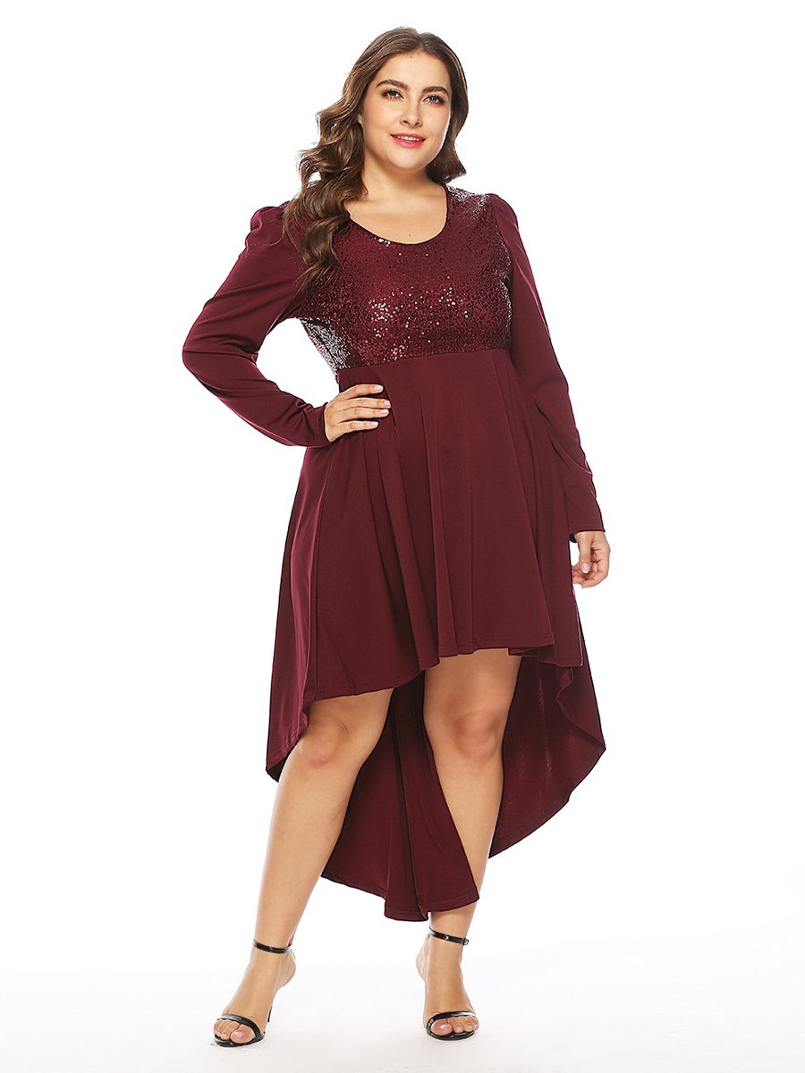 Round Sequins Patchwork Dresses