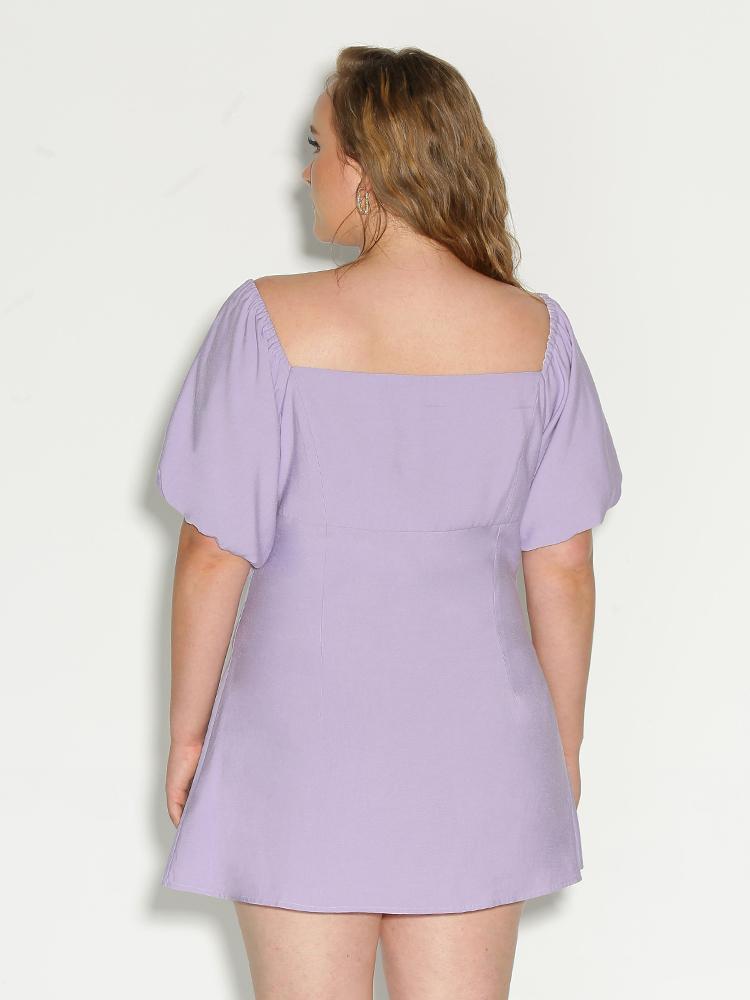 Elastic Shoulder Dress